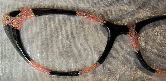 Black + Salmon Pink Tort